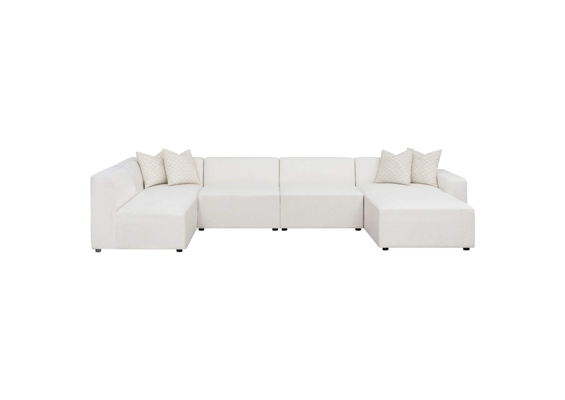 Freddie 6-piece Upholstered Modular Sectional Pearl,Coaster Furniture