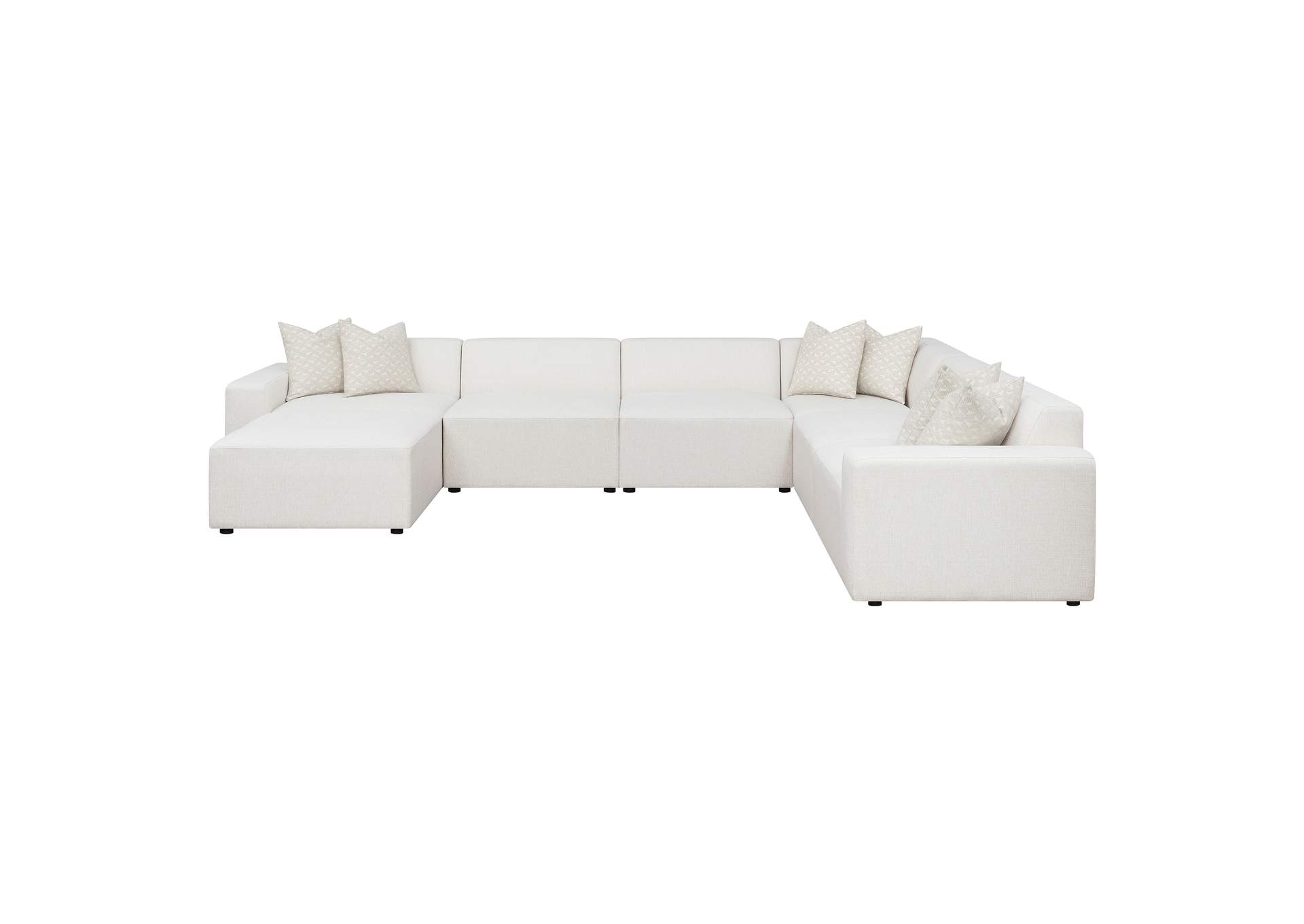 Freddie 7-piece Upholstered Modular Sectional Pearl,Coaster Furniture