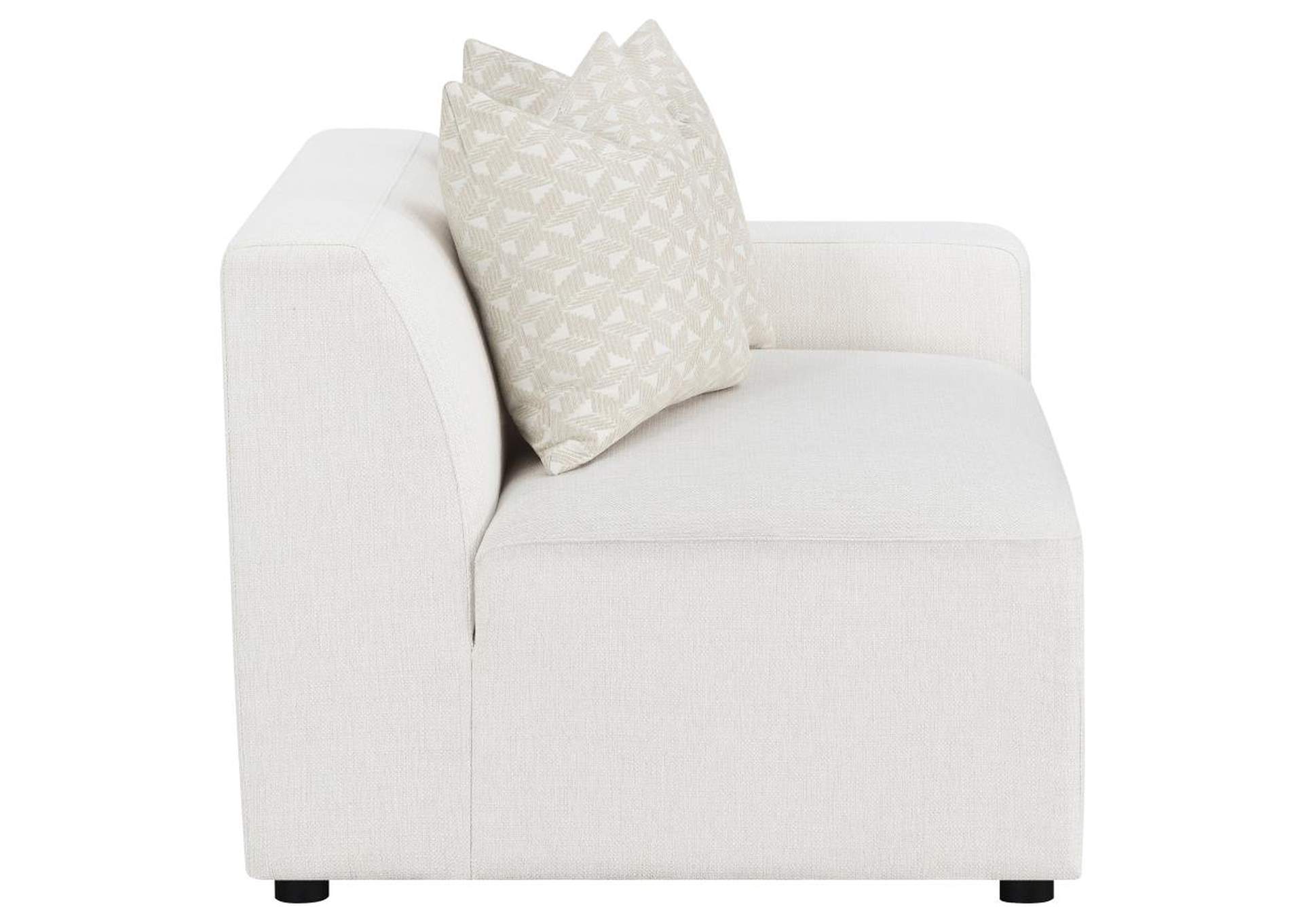 Freddie Upholstered Tight Back Raf Chair Pearl,Coaster Furniture