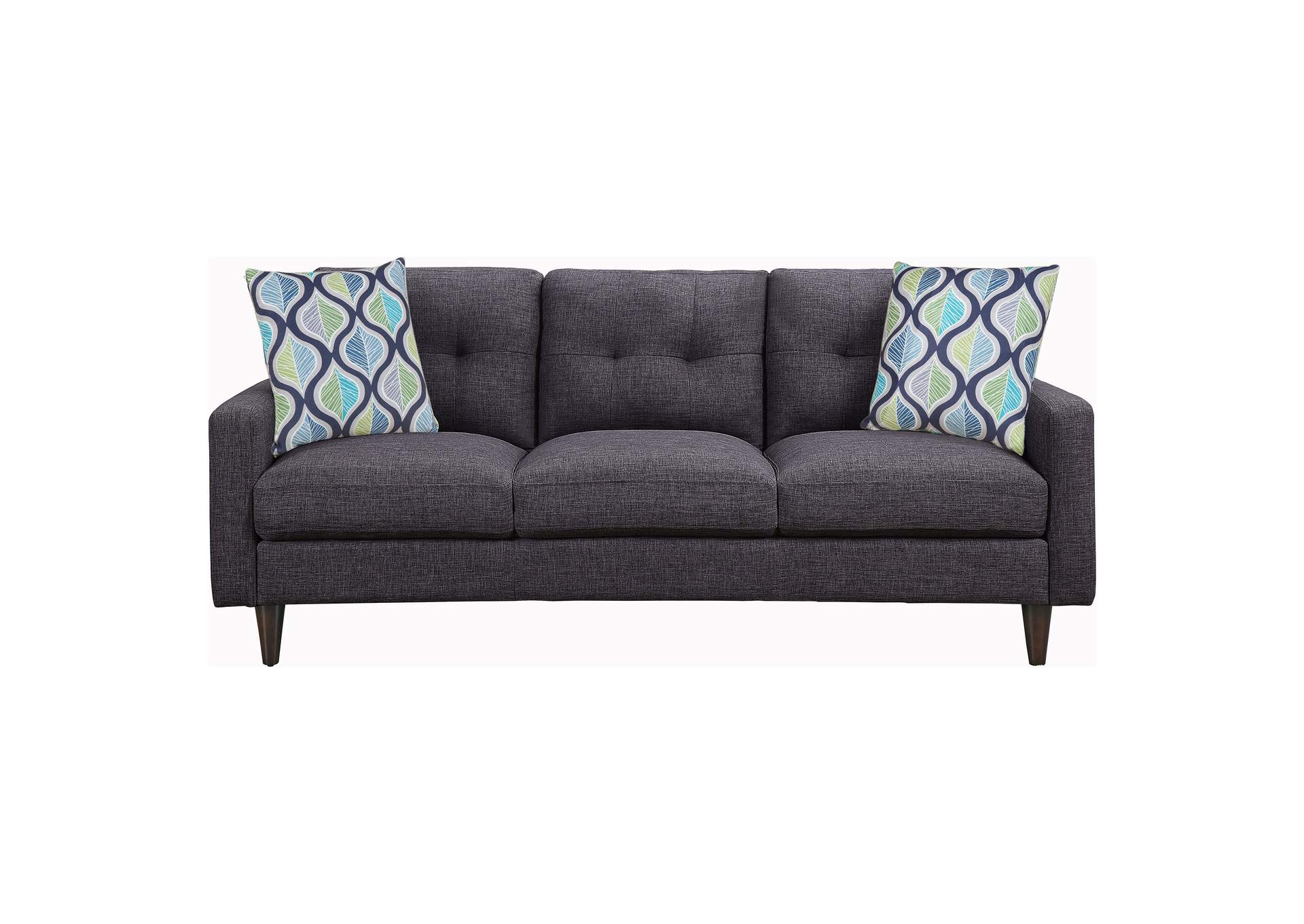 Watsonville 2-piece Cushion Back Living Room Set Grey,Coaster Furniture