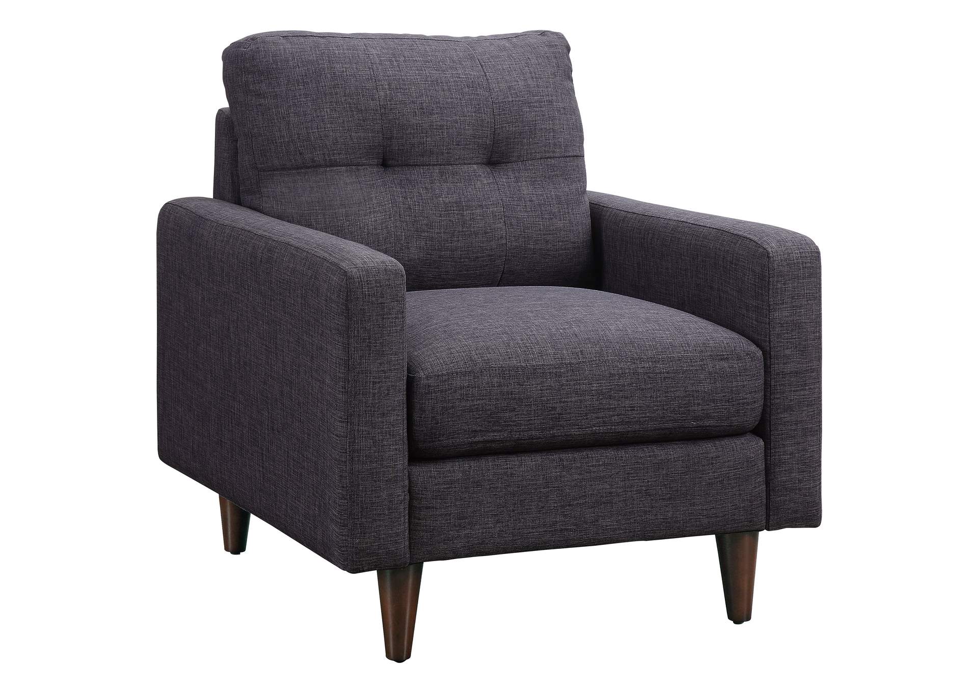 Watsonville 3-piece Cushion Back Living Room Set Grey,Coaster Furniture