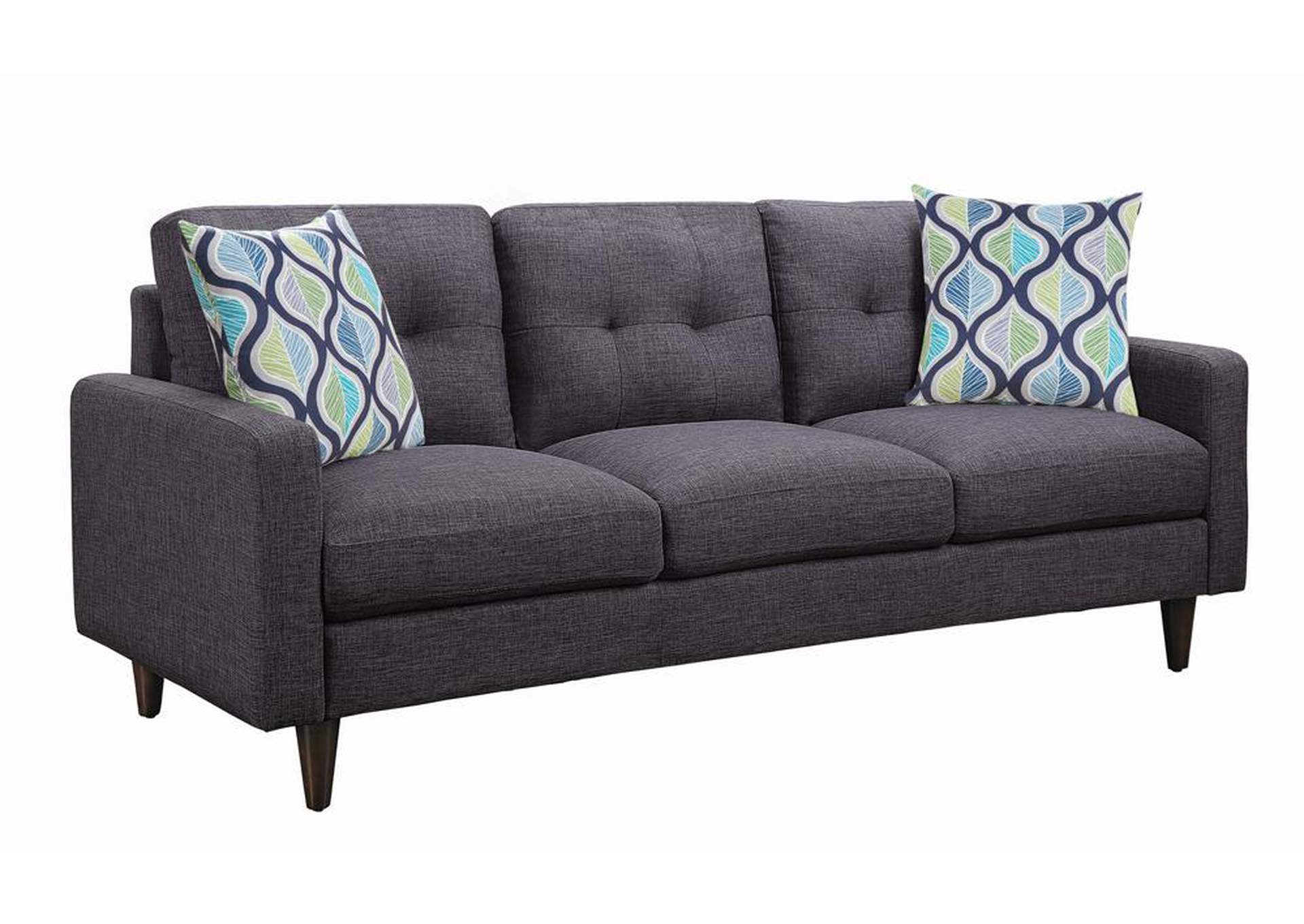 Watsonville Retro Grey Sofa,Coaster Furniture
