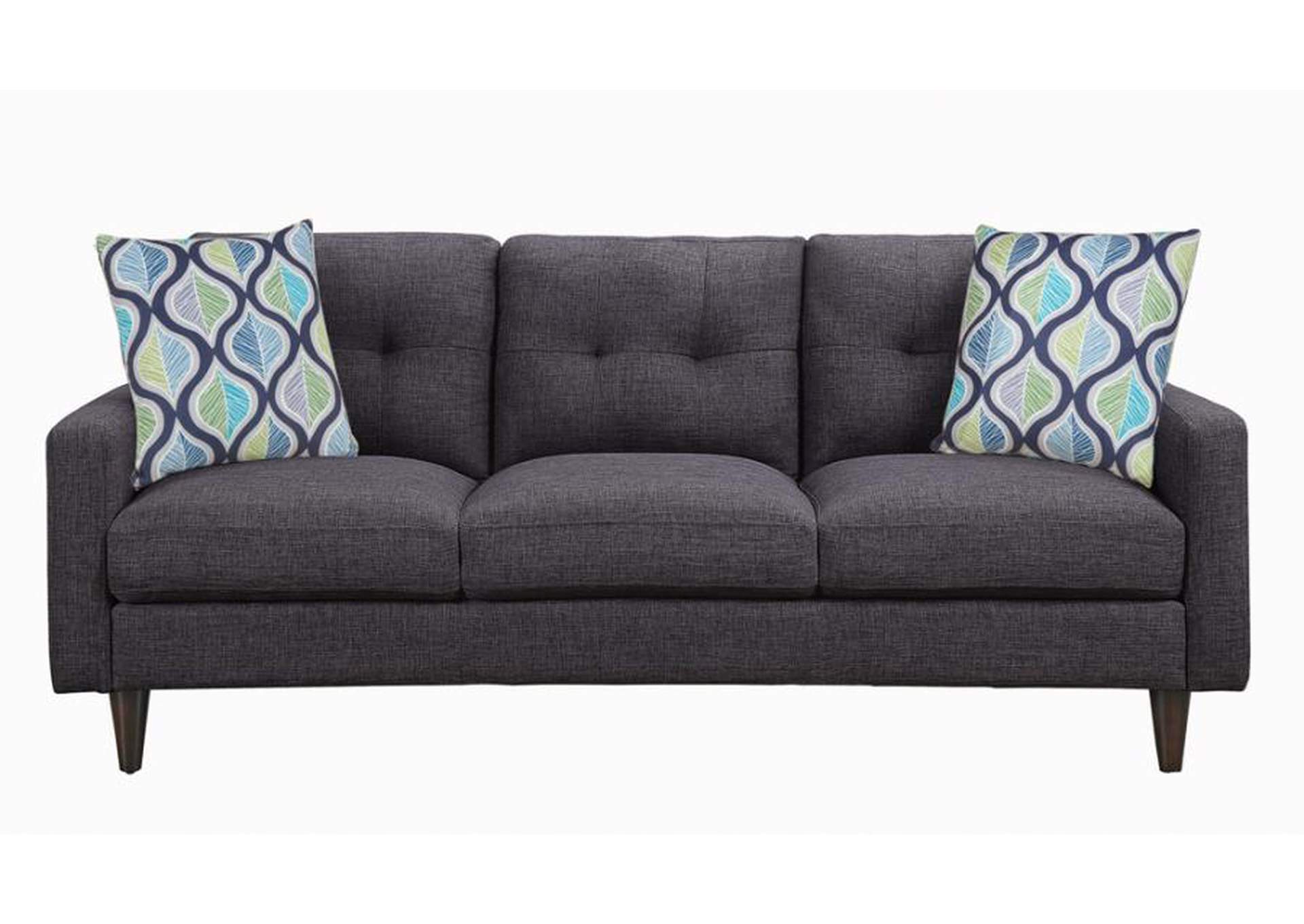 Watsonville Tufted Back Sofa Grey,Coaster Furniture