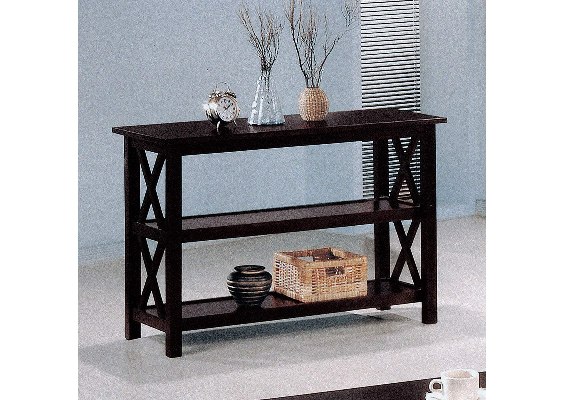 Rachelle Sofa Table with 2-shelf Deep Merlot,Coaster Furniture