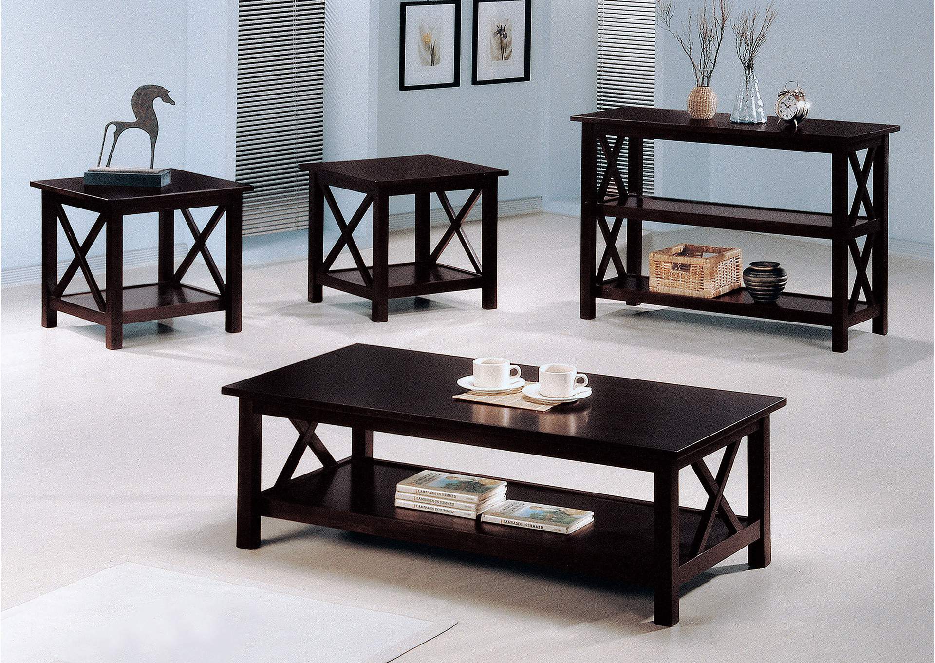 Rachelle Sofa Table with 2-shelf Deep Merlot,Coaster Furniture