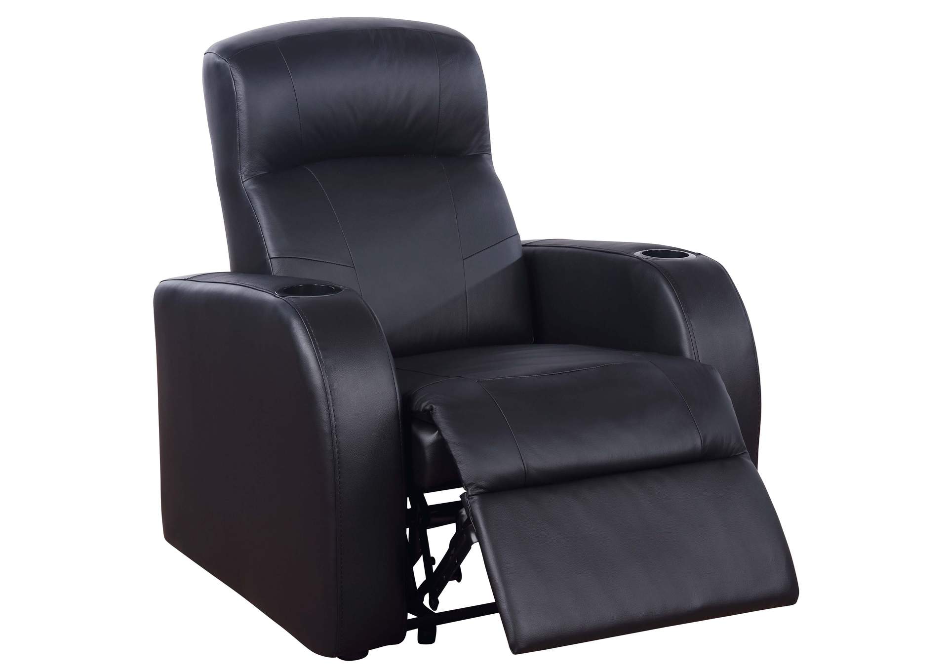 Cyrus Upholstered Recliner Living Room Set Black,Coaster Furniture