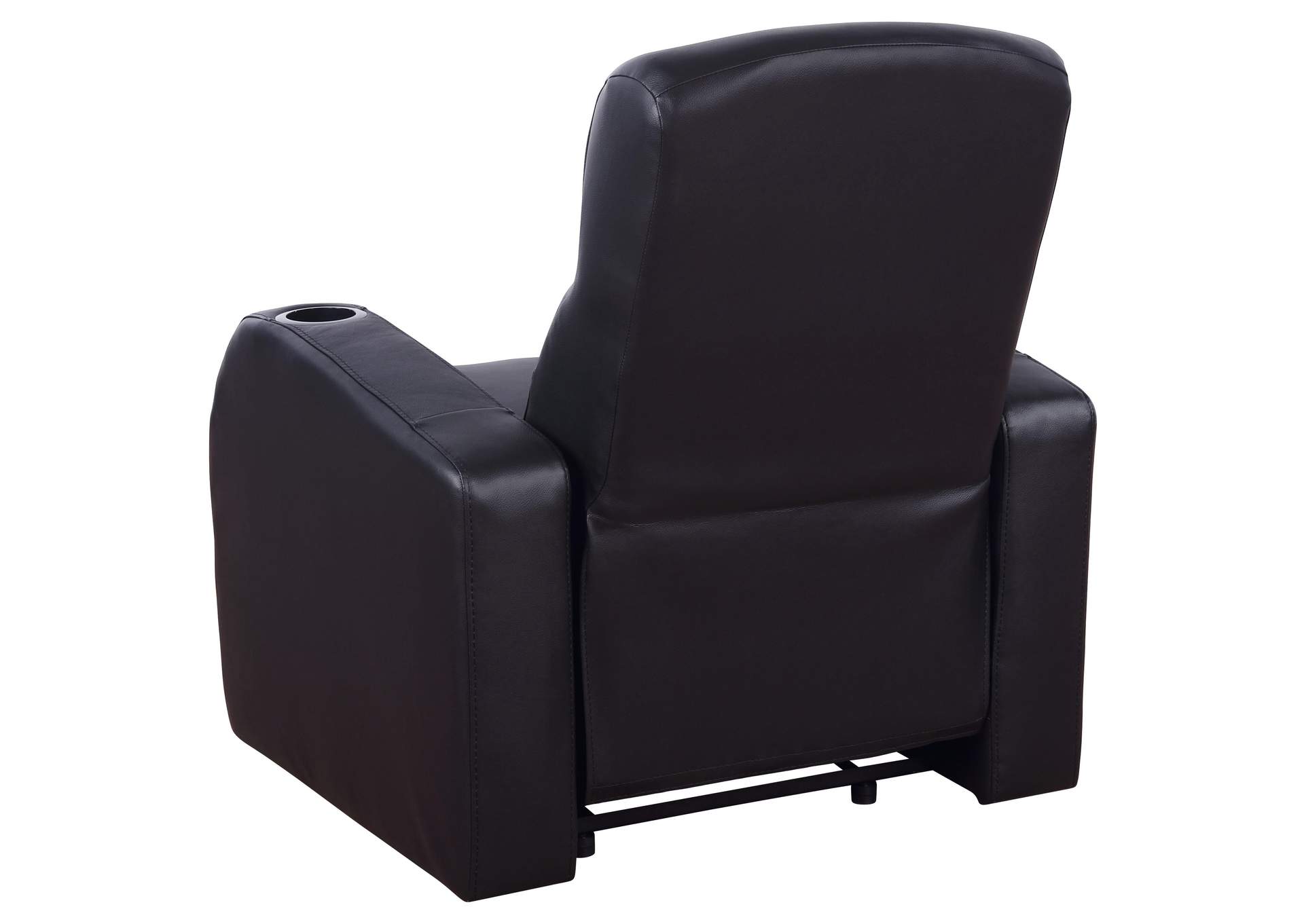 Cyrus Upholstered Recliner Living Room Set Black,Coaster Furniture