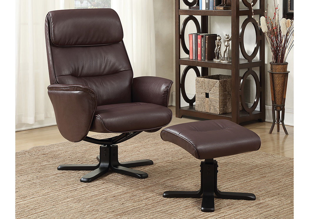 Brown Chair With Ottoman,ABF Coaster Furniture