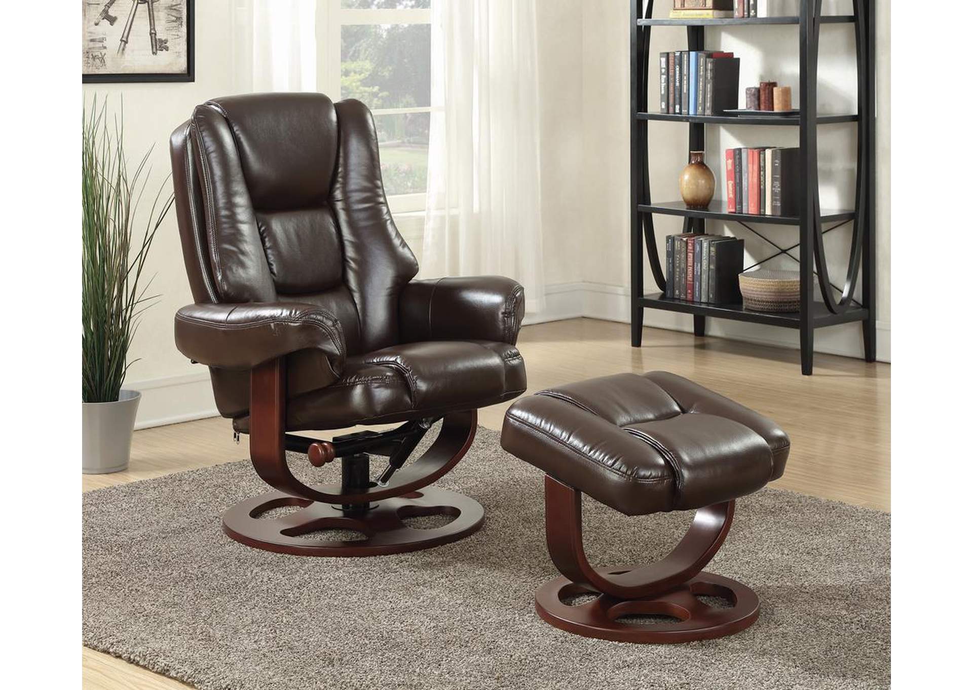 Brown Chair With Ottoman,ABF Coaster Furniture