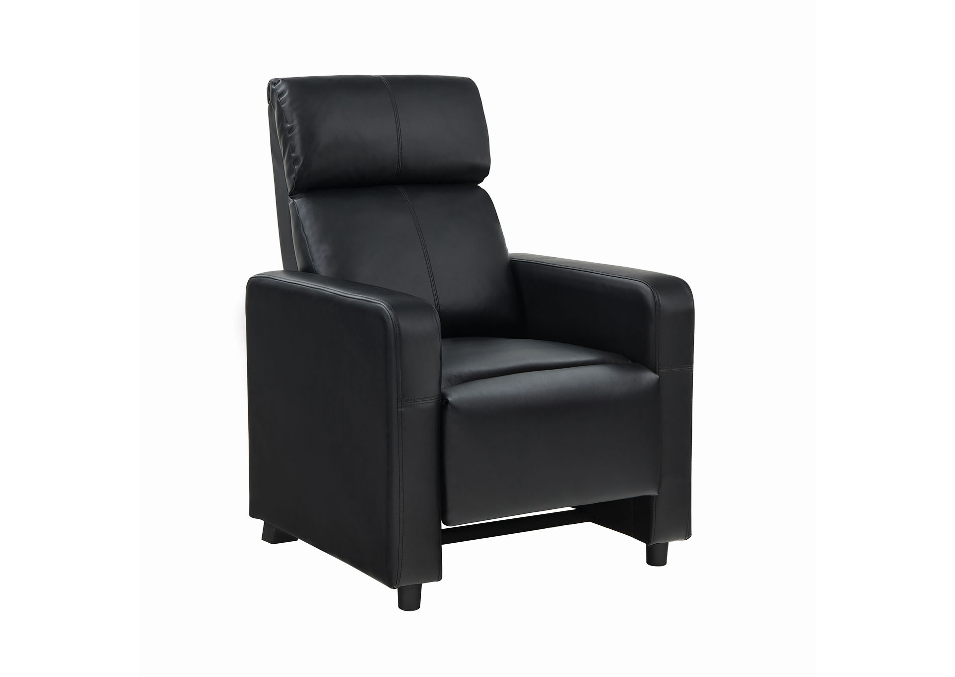 Black Toohey Home Theater Push-Back Recliner,Coaster Furniture