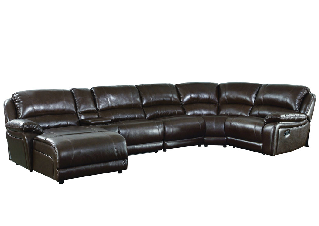 Mackenzie Chestnut Reclining Sectional,ABF Coaster Furniture
