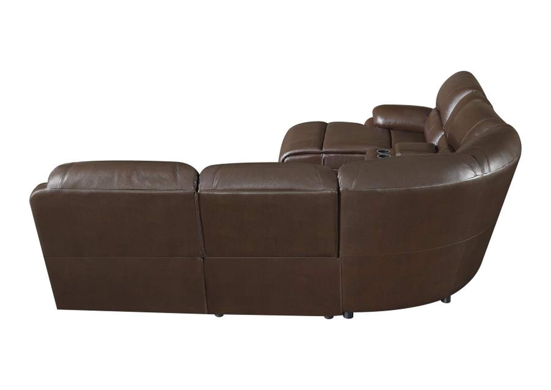 Mackenzie 6-Piece Motion Sectional Chestnut,Coaster Furniture