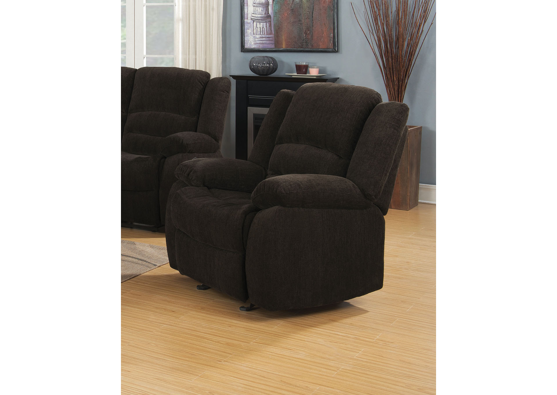 Gordon Dark Brown Glider Recliner,ABF Coaster Furniture