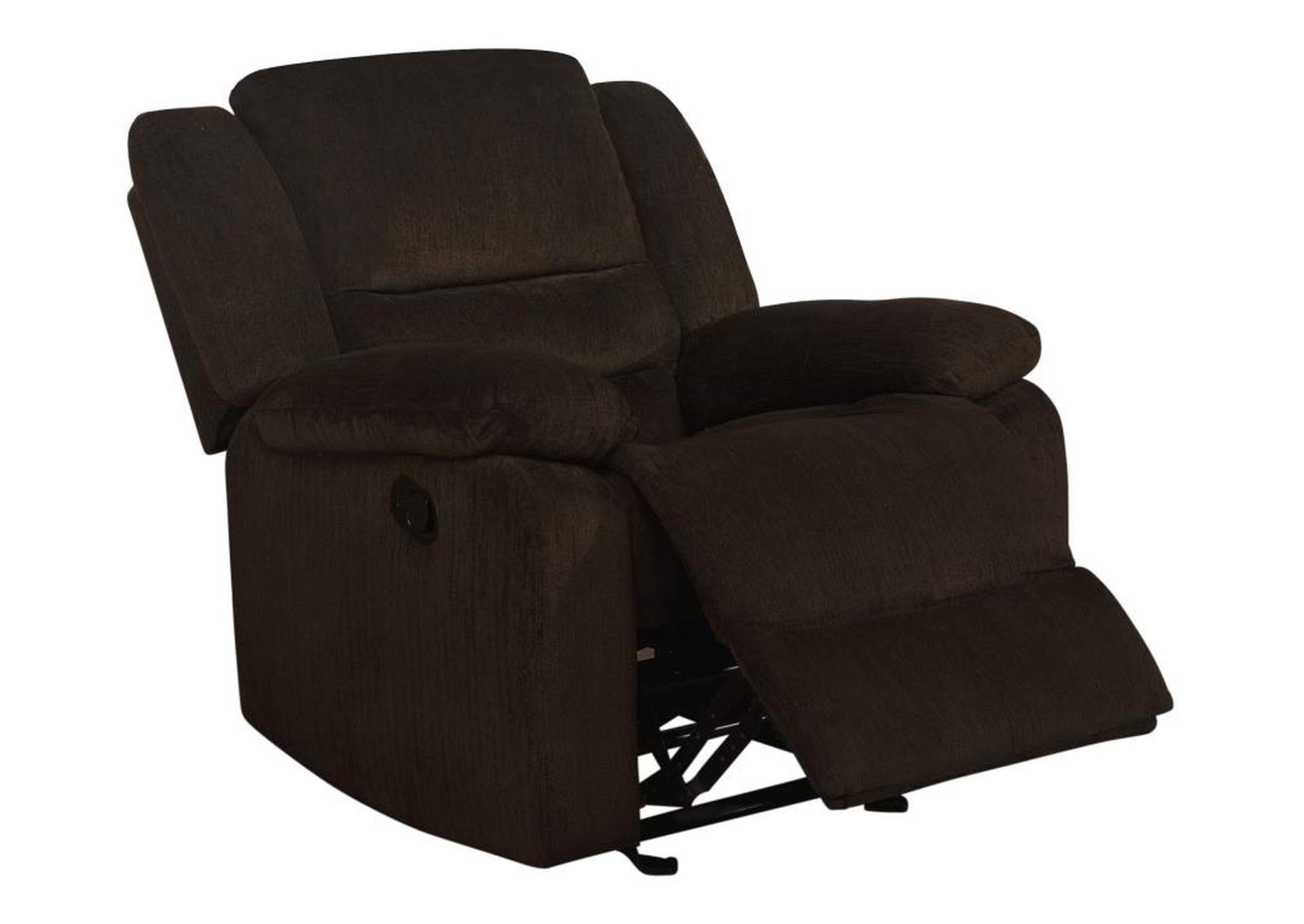 Gordon Upholstered Glider Recliner Chocolate,Coaster Furniture