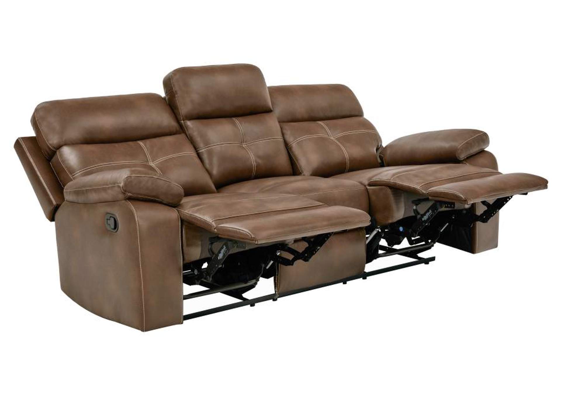 Damiano Button Tufted Motion Sofa Tri-Tone Brown,Coaster Furniture