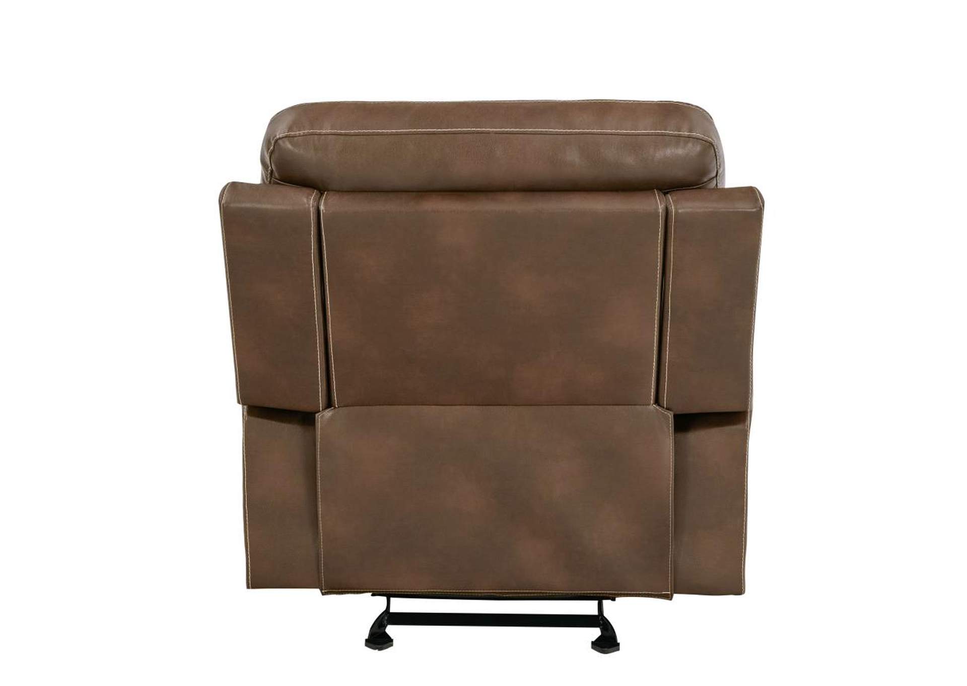 Damiano Upholstered Glider Recliner Tri-tone Brown,Coaster Furniture
