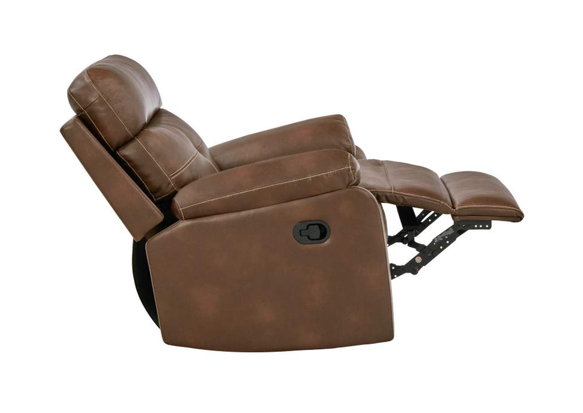 Damiano Upholstered Glider Recliner Tri-tone Brown,Coaster Furniture