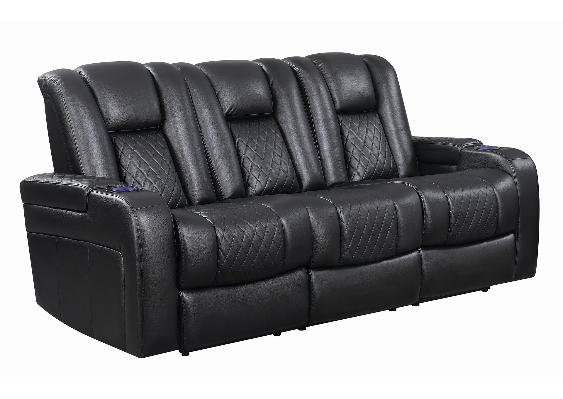 Delangelo Black Power Motion Reclining Sofa,Coaster Furniture