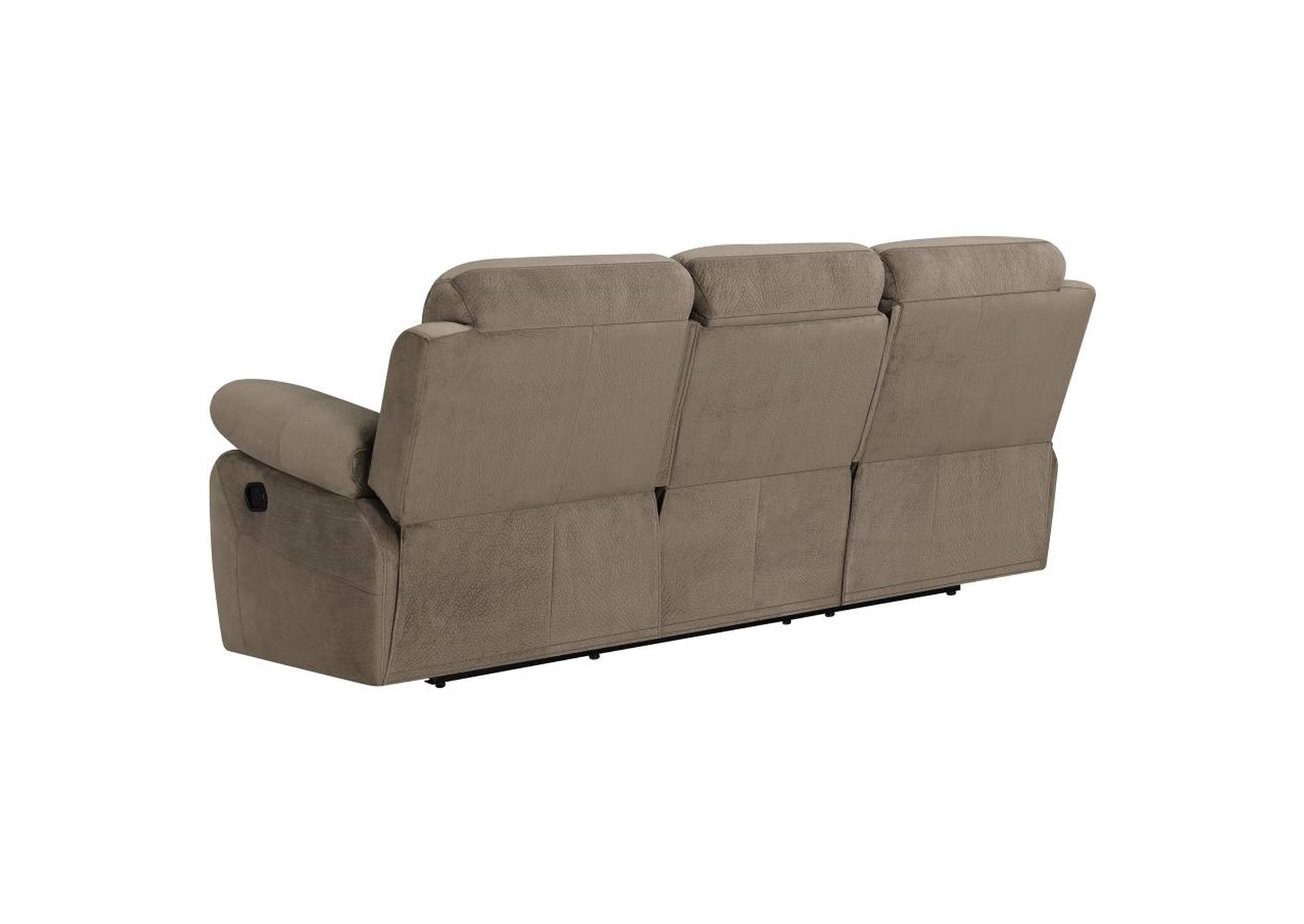 Myleene Motion Sofa with Drop - down Table Mocha,Coaster Furniture