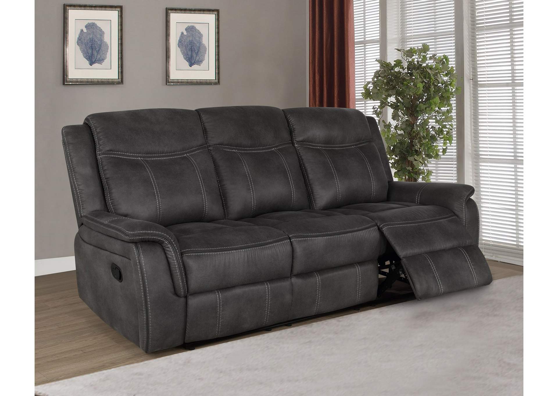 Lawrence Upholstered Tufted Back Motion Sofa,Coaster Furniture