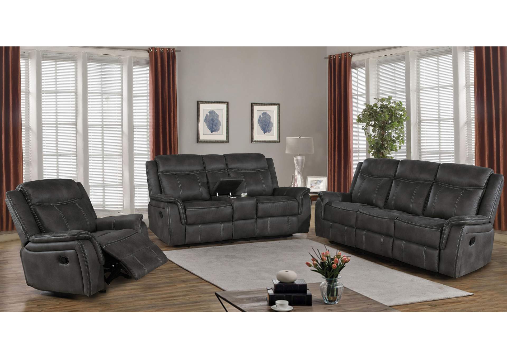 Lawrence Upholstered Tufted Back Motion Sofa,Coaster Furniture
