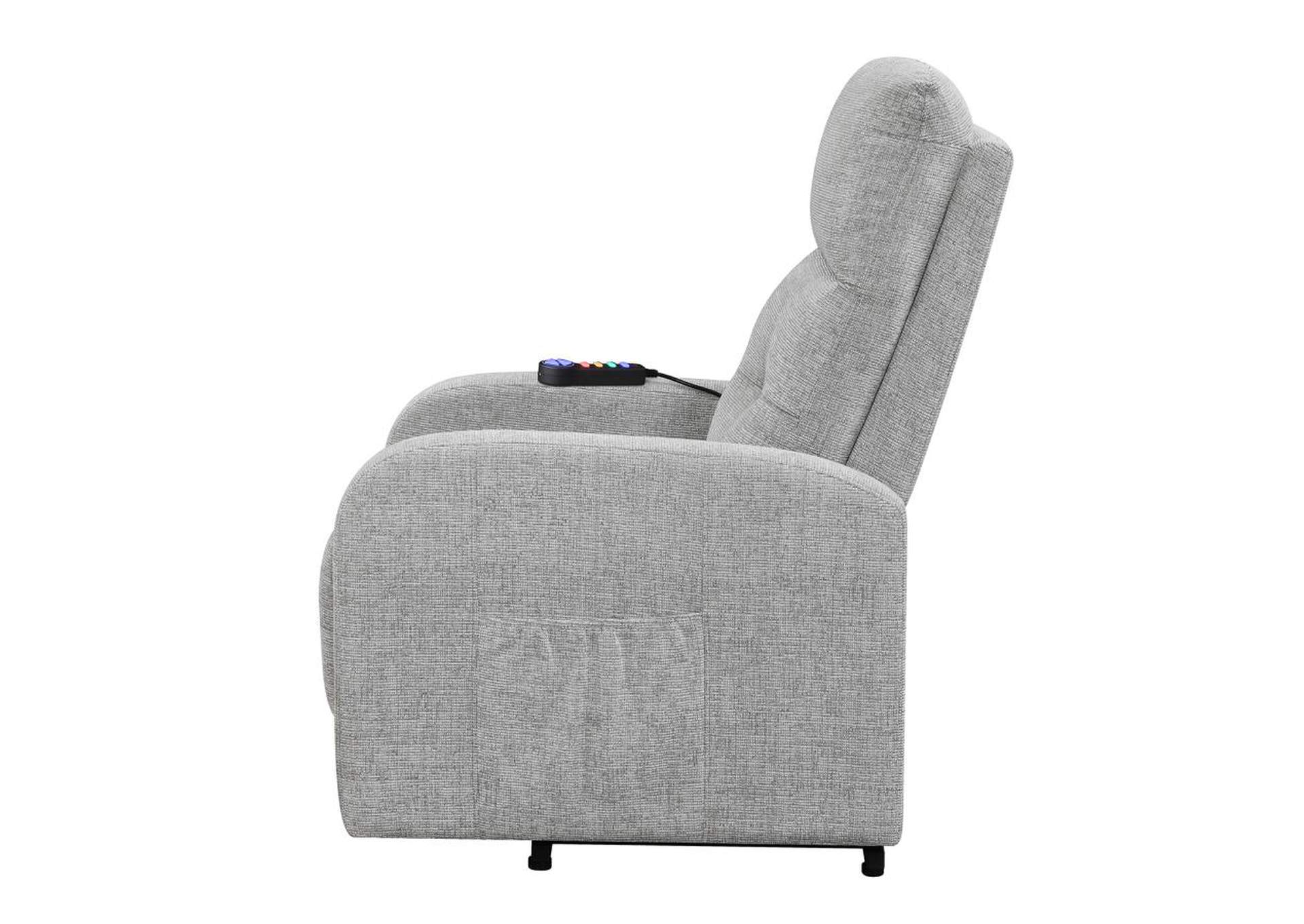 Howie Tufted Upholstered Power Lift Recliner Grey,Coaster Furniture