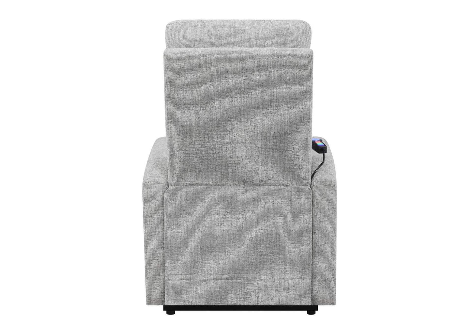 Howie Tufted Upholstered Power Lift Recliner Grey,Coaster Furniture
