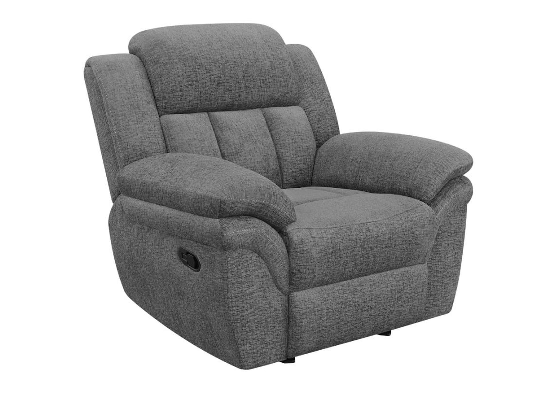 Bahrain Upholstered Glider Recliner Charcoal K & K Custom Furniture