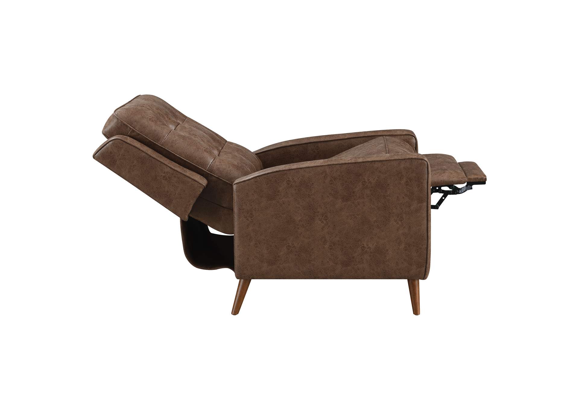 Davidson Upholstered Tufted Push Back Recliner Brown,Coaster Furniture