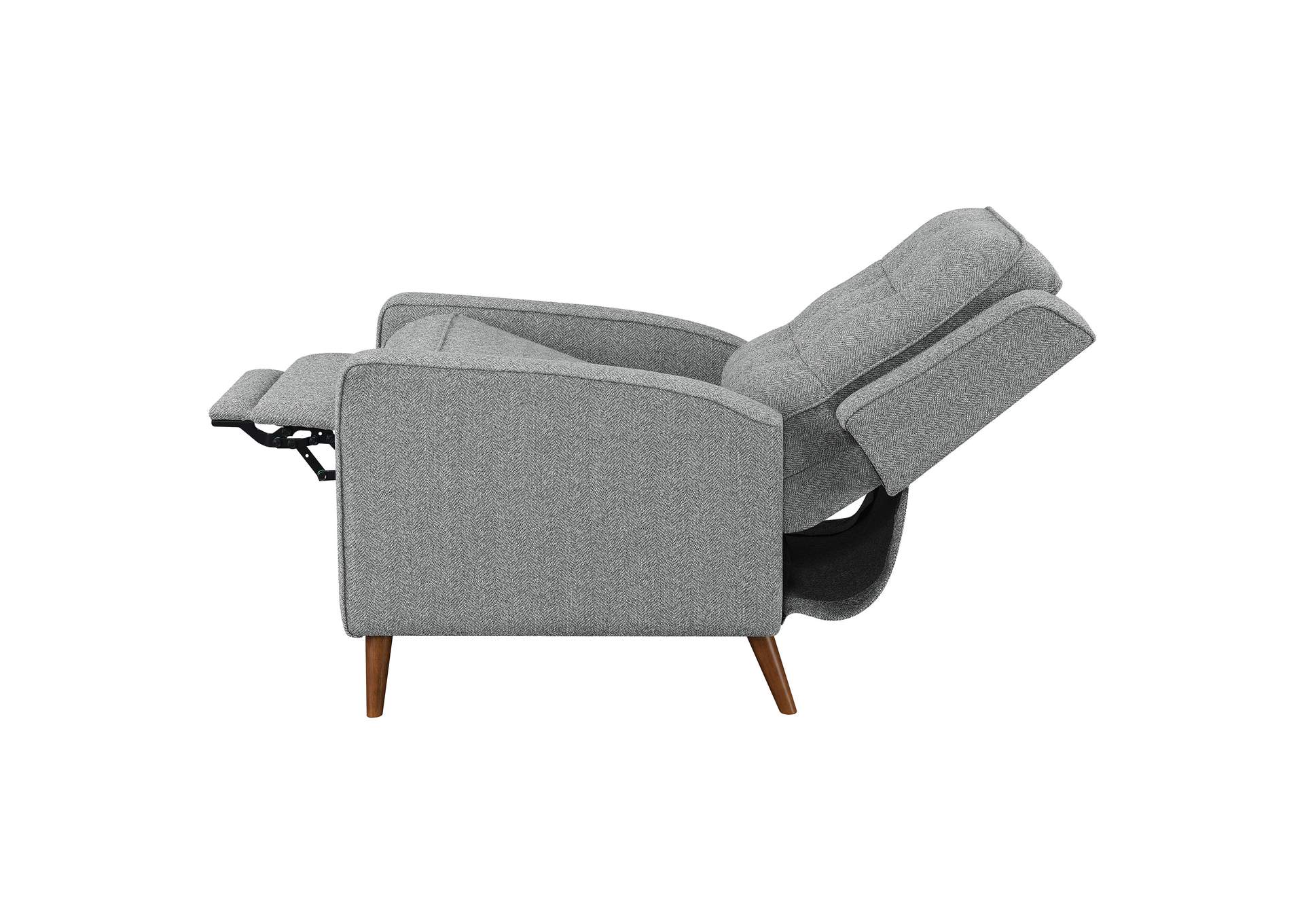 Davidson Upholstered Tufted Push Back Recliner Grey,Coaster Furniture