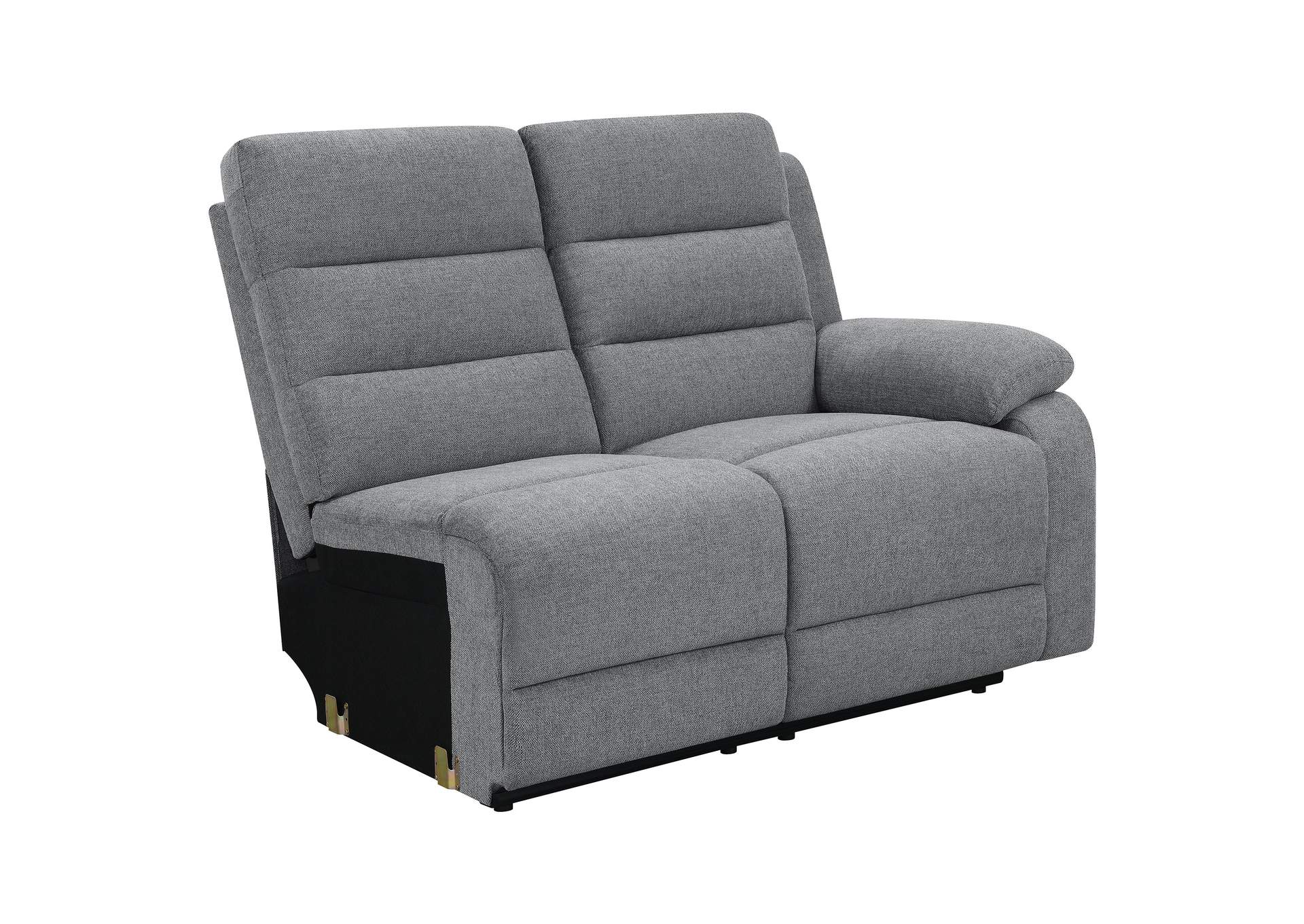 David 3-piece Upholstered Motion Sectional with Pillow Arms Smoke,Coaster Furniture