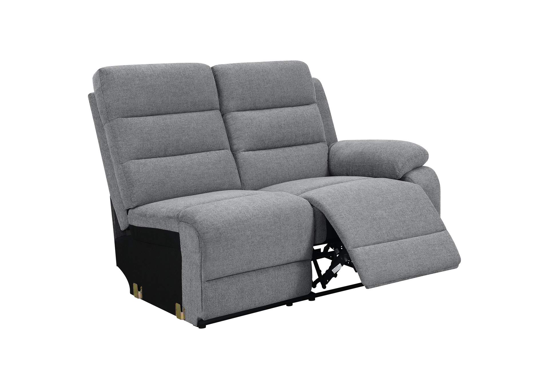 David 3-piece Upholstered Motion Sectional with Pillow Arms Smoke,Coaster Furniture