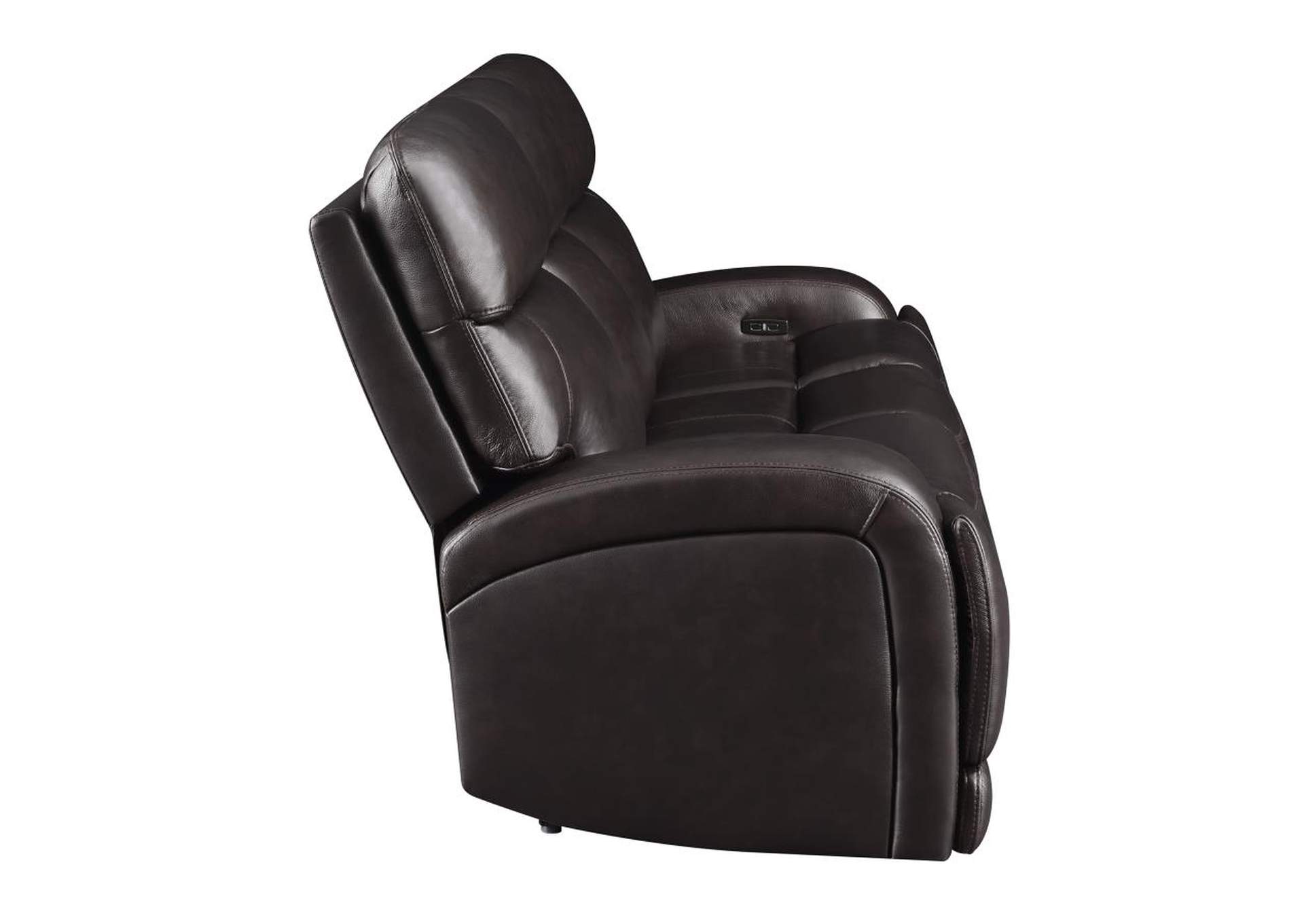 Longport Upholstered Power Sofa Dark Brown,Coaster Furniture
