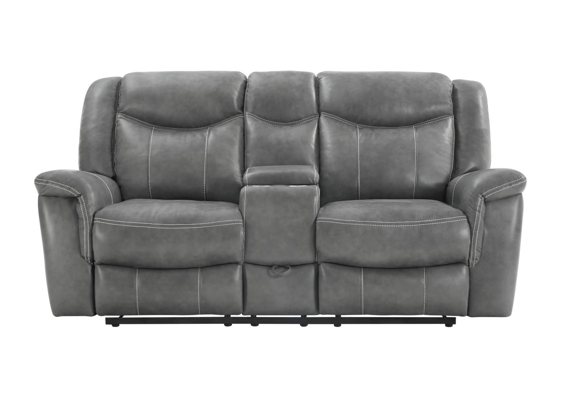 Conrad Upholstered Power Loveseat with Console Grey,Coaster Furniture