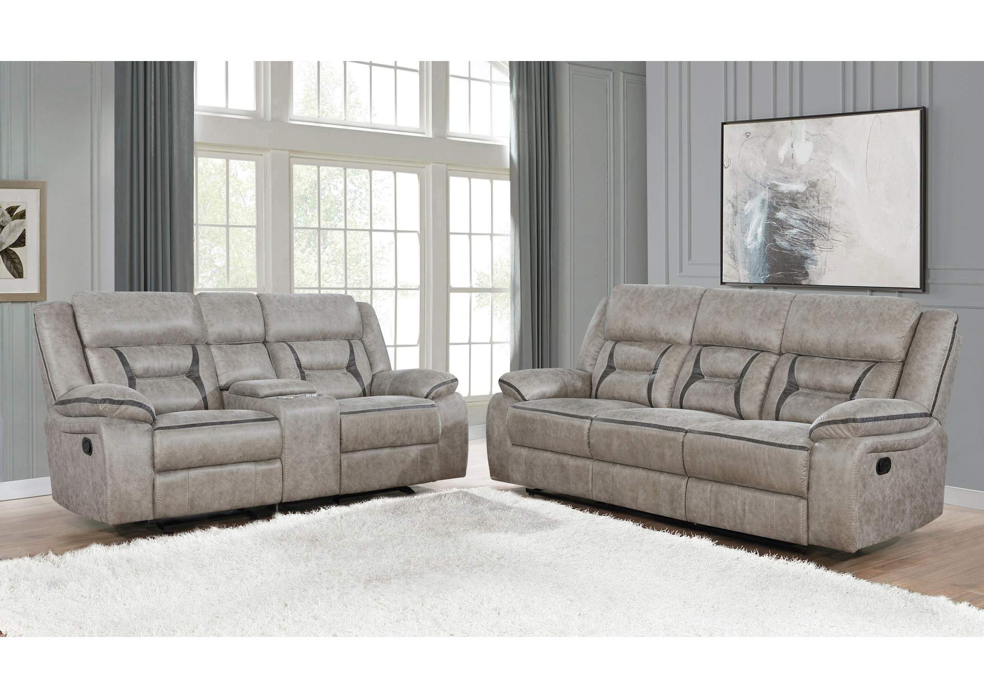 Greer Upholstered Tufted Living Room Set,Coaster Furniture