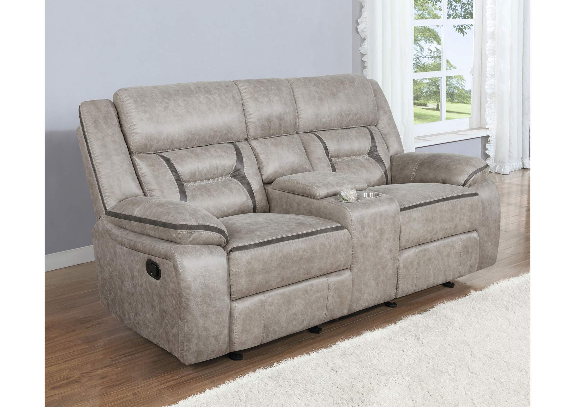 Greer Upholstered Tufted Back Glider Loveseat,Coaster Furniture