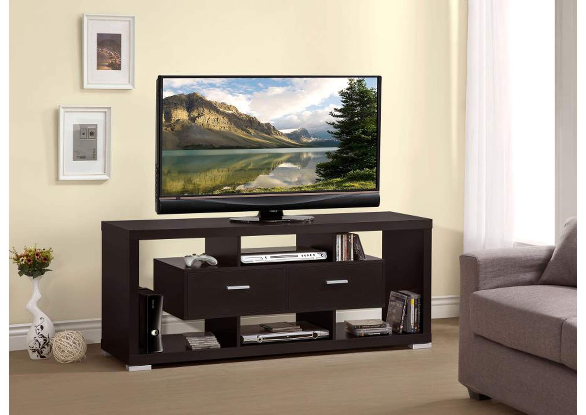 Darien 2-Drawer Rectangular Tv Console Cappuccino,Coaster Furniture