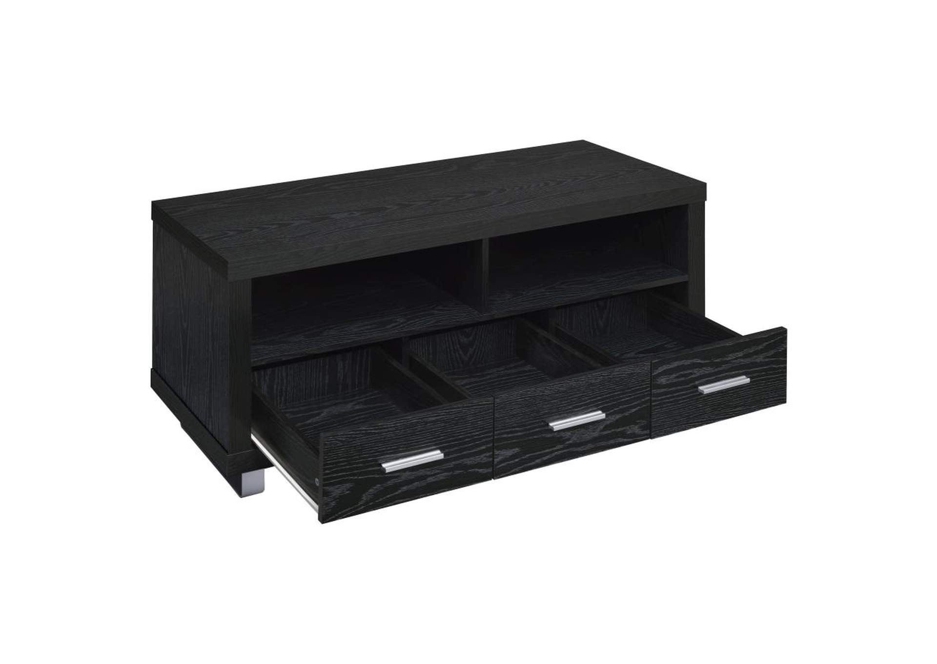 48" 3-drawer TV Console Black Oak,Coaster Furniture