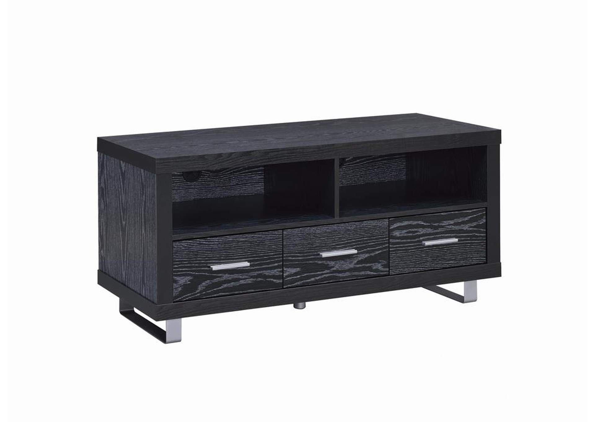 Black Oak Contemporary Black Oak TV Console,Coaster Furniture