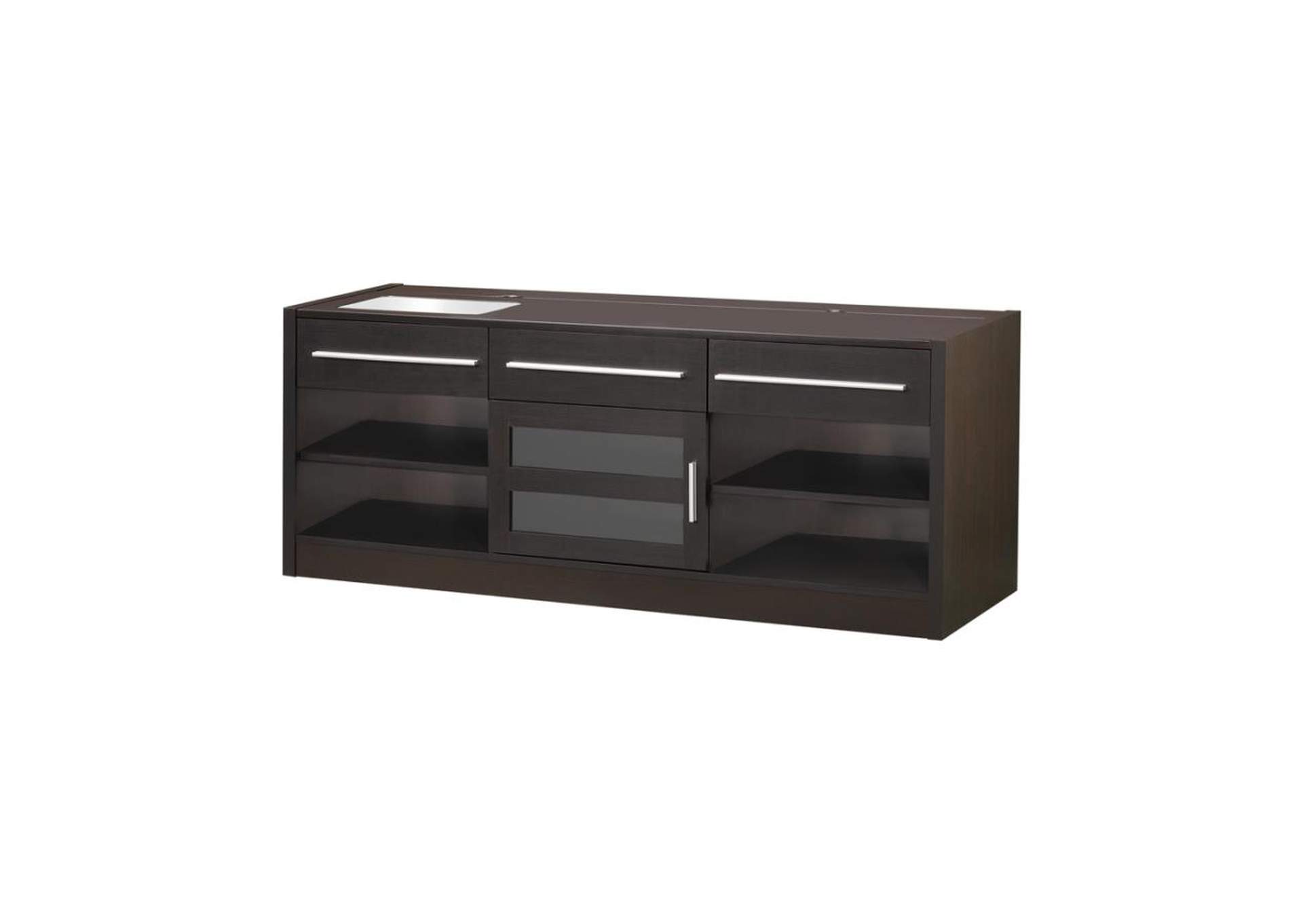 3-drawer Built-in Connect-it TV Console Cappuccino,Coaster Furniture
