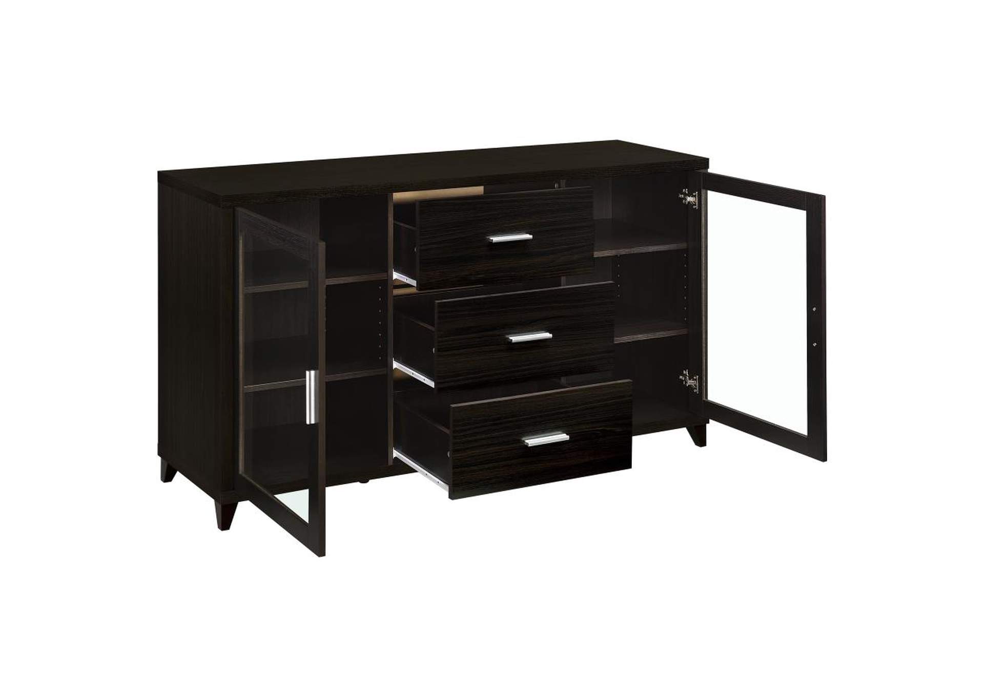 Lewes 2-Door Tv Stand With Adjustable Shelves Cappuccino,Coaster Furniture
