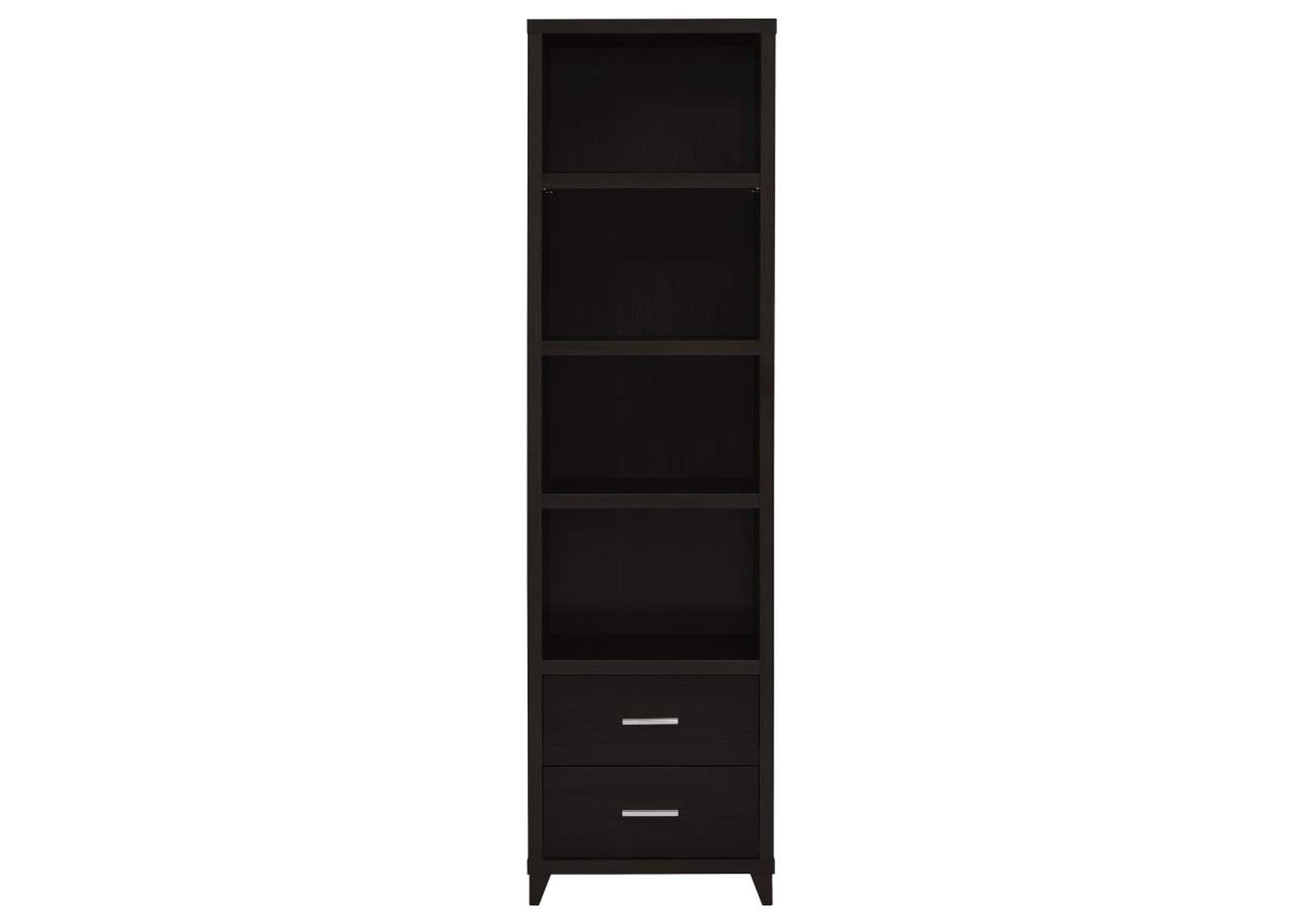 Lewes 2-Drawer Media Tower Cappuccino,Coaster Furniture
