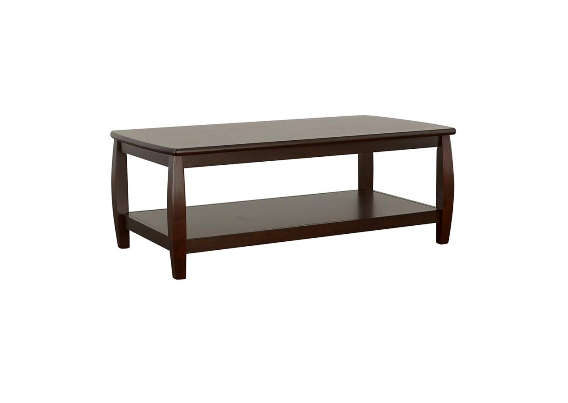 Dixon Rectangular Coffee Table With Lower Shelf Espresso,Coaster Furniture