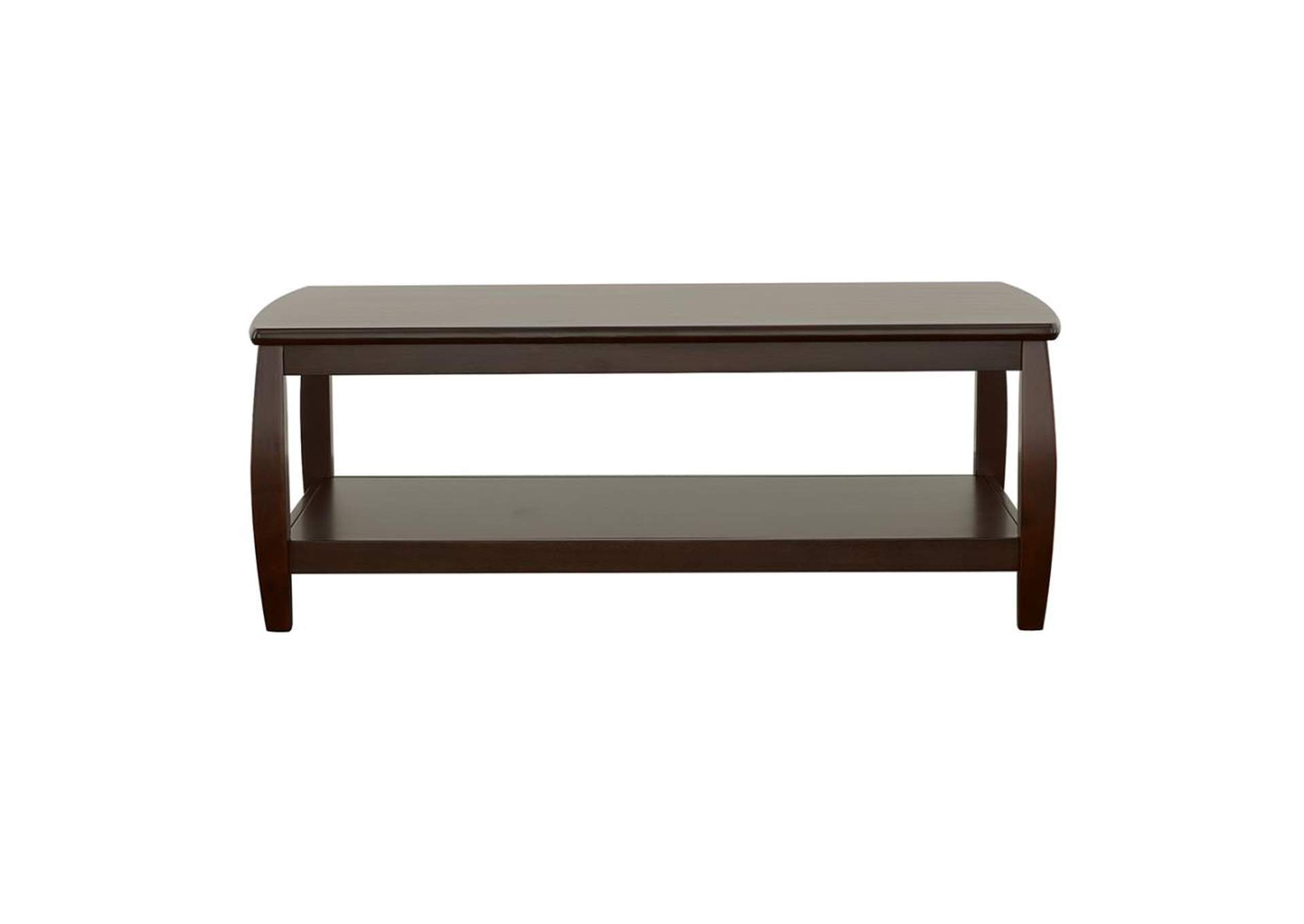 Dixon Rectangular Coffee Table with Lower Shelf Espresso,Coaster Furniture