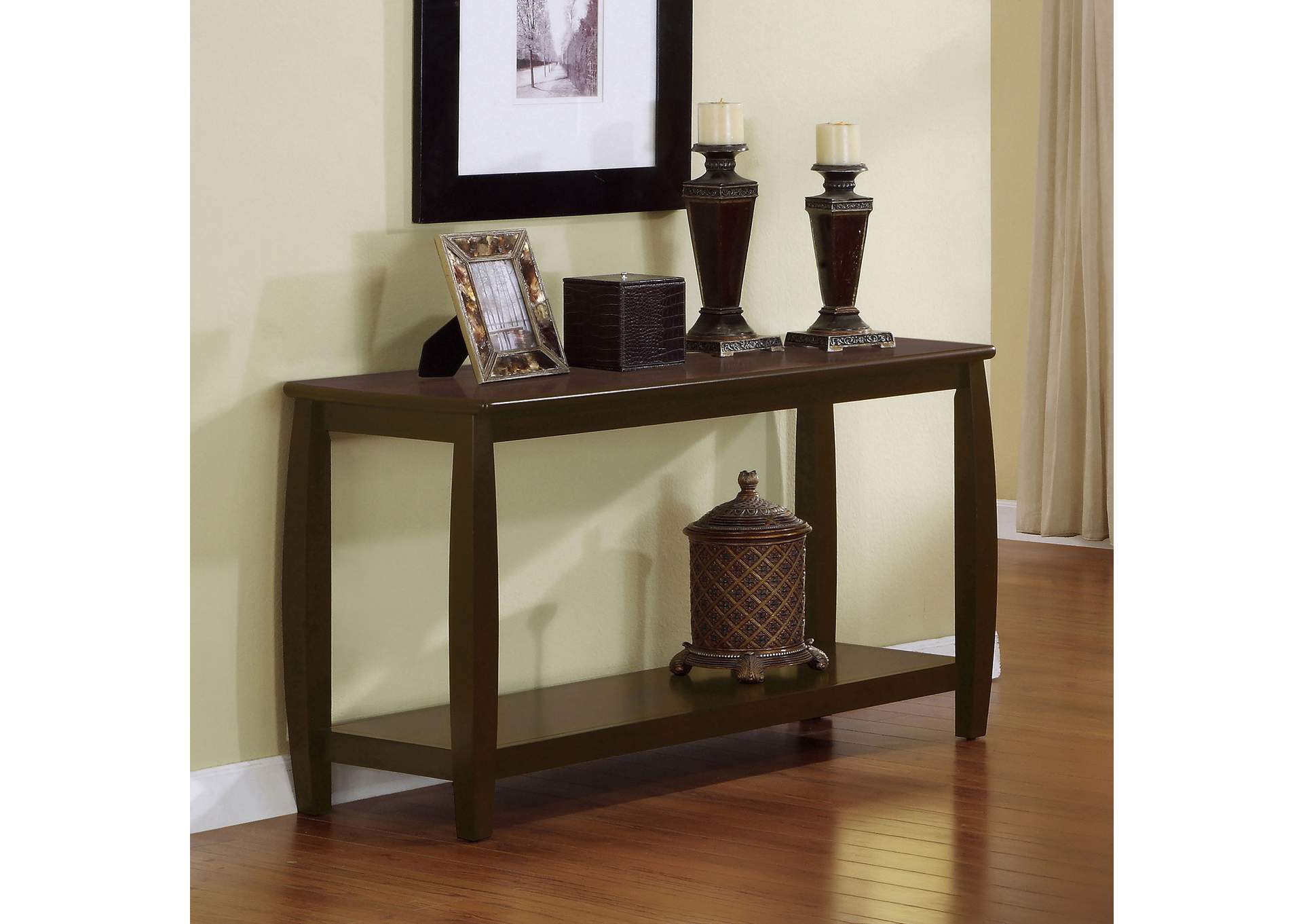 Dixon Rectangular Sofa Table with Lower Shelf Espresso,Coaster Furniture