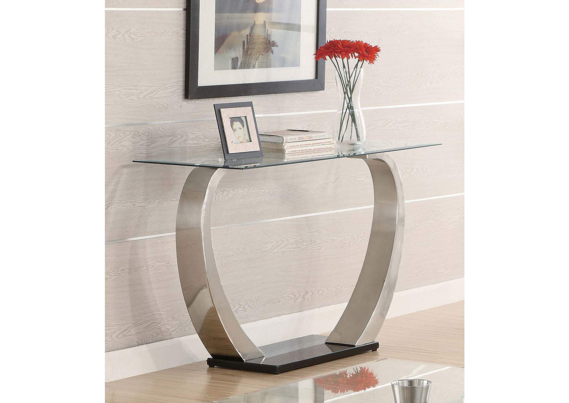 Pruitt Rectangular Sofa Table Satin,Coaster Furniture