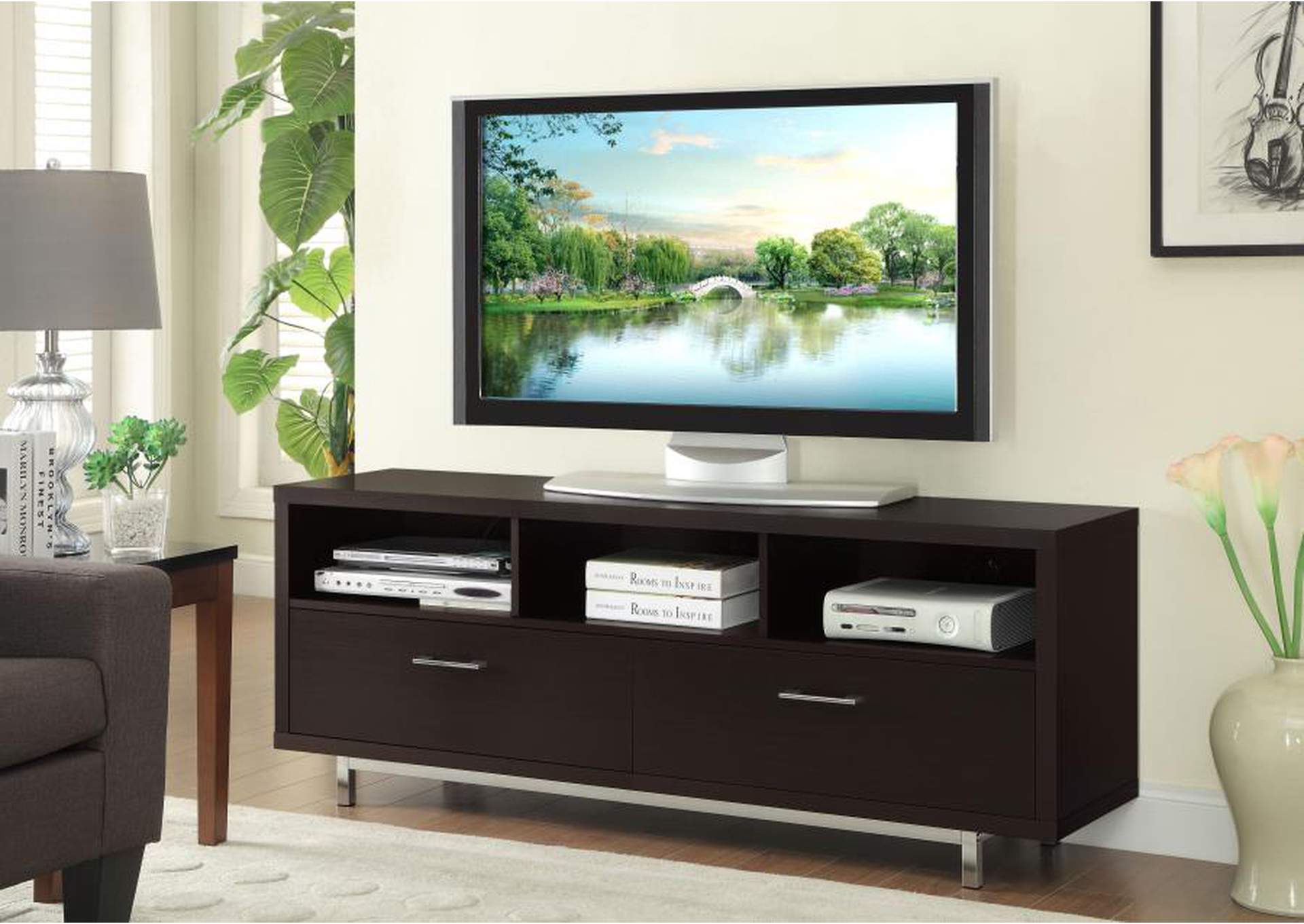 Casey 2-drawer Rectangular TV Console Cappuccino,Coaster Furniture