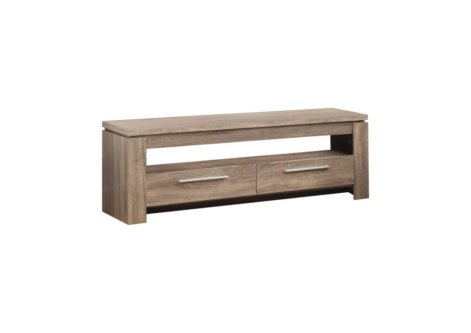 2-drawer TV Console Weathered Brown,Coaster Furniture