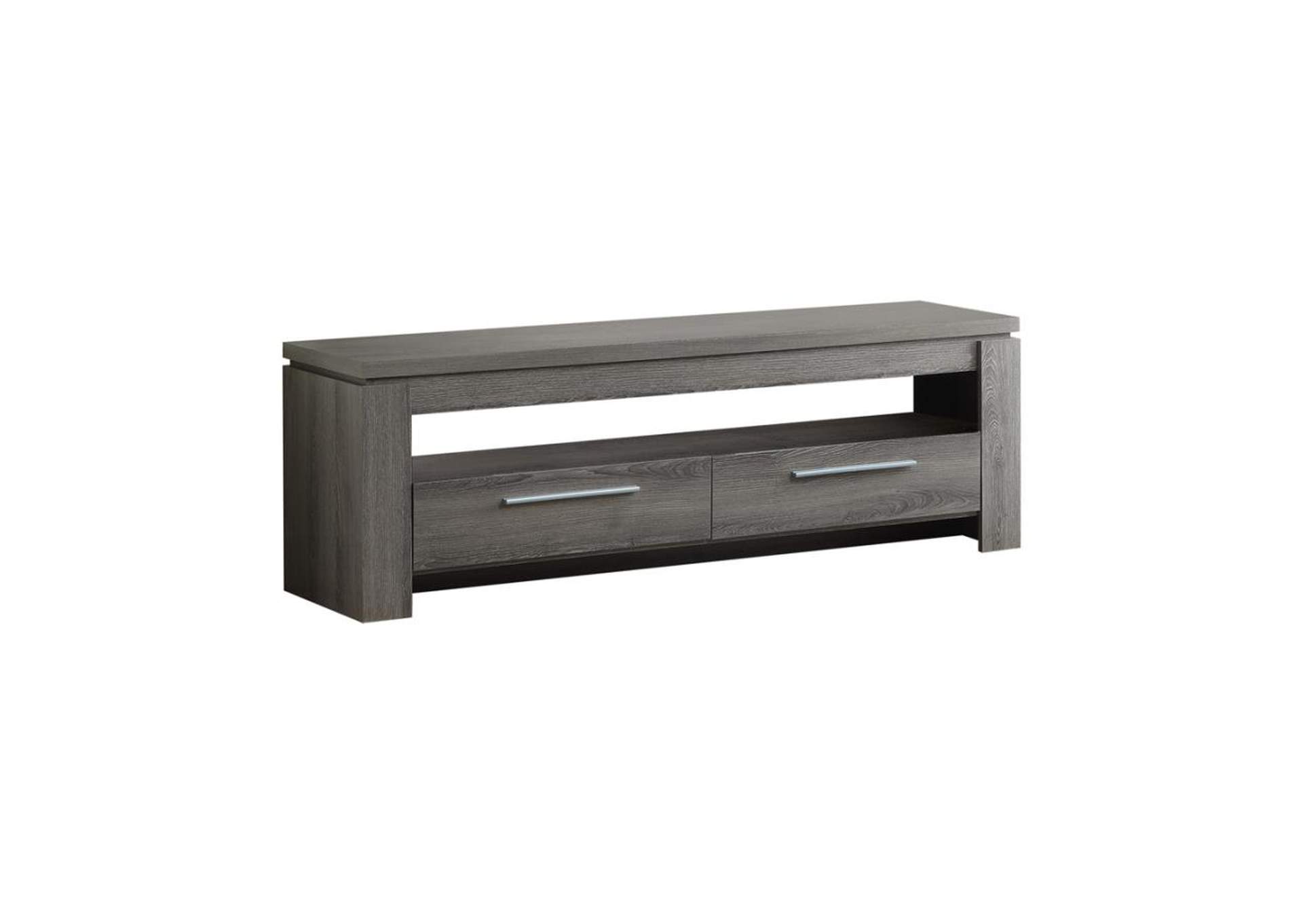 2-drawer TV Console Weathered Grey,Coaster Furniture
