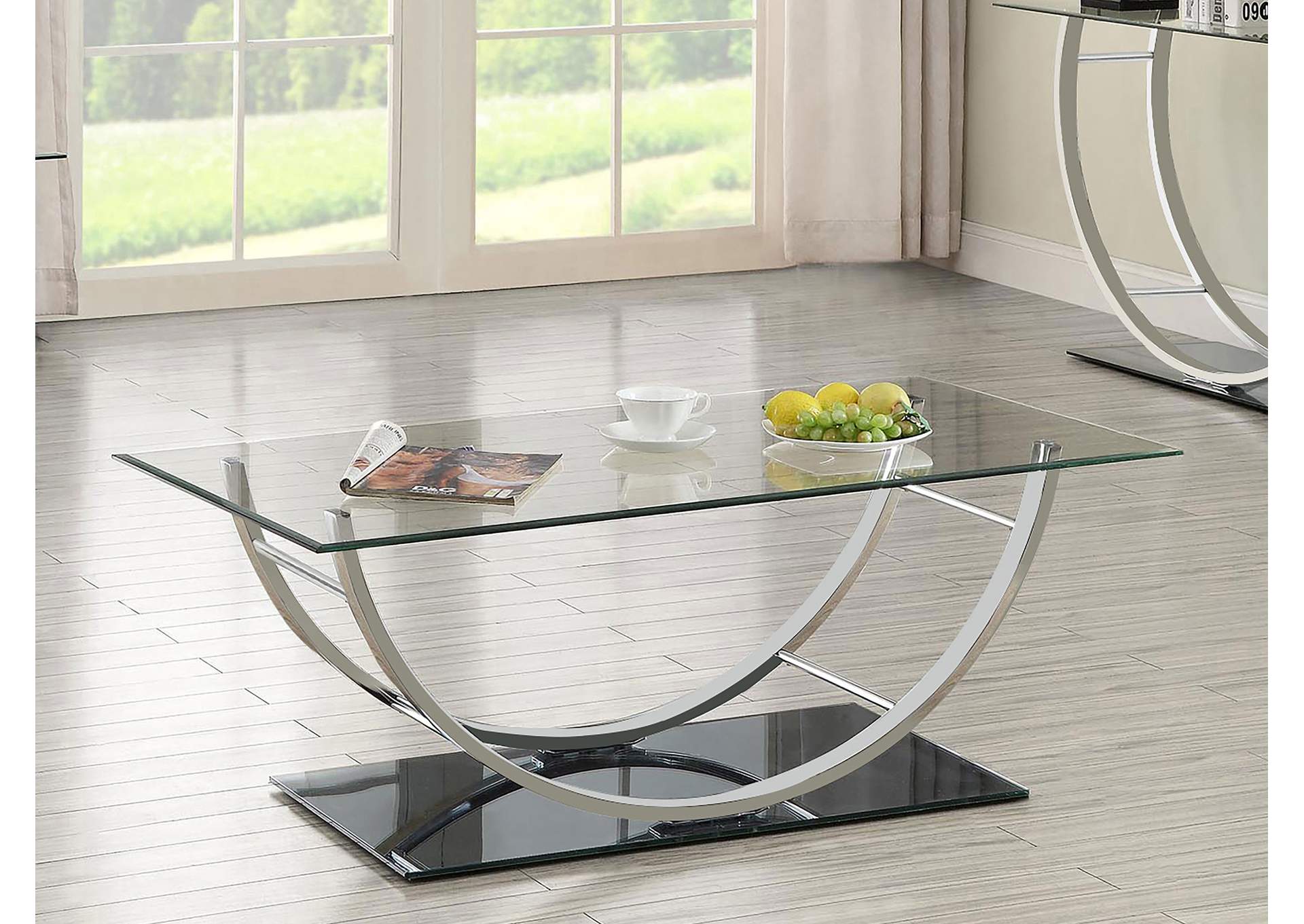 Danville U-shaped Coffee Table Chrome,Coaster Furniture